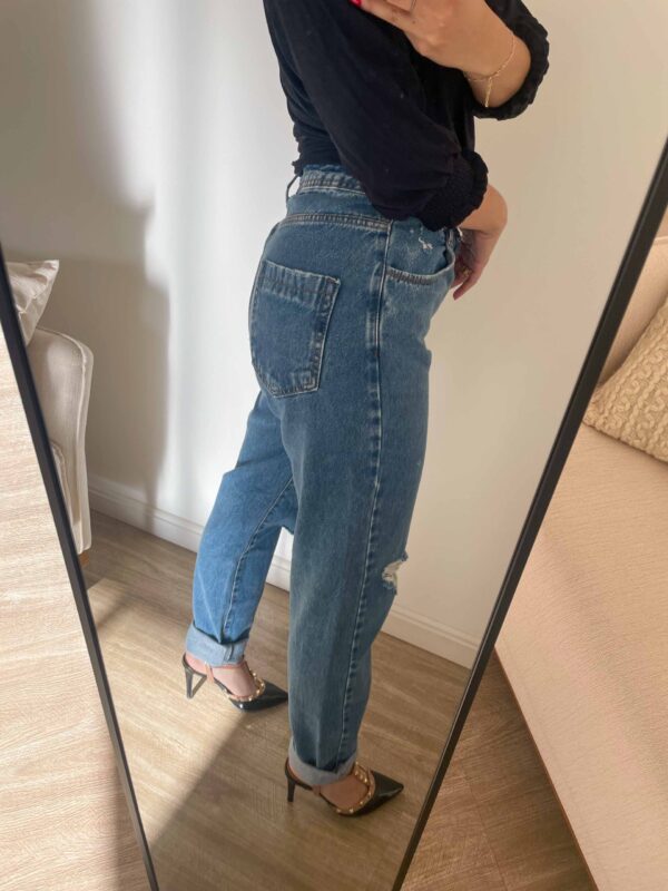 CALÇA MOM JEANS DESTROYED