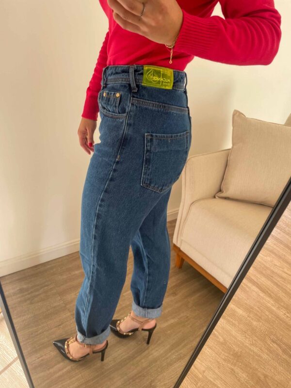 CALÇA MOM JEANS ESCURO